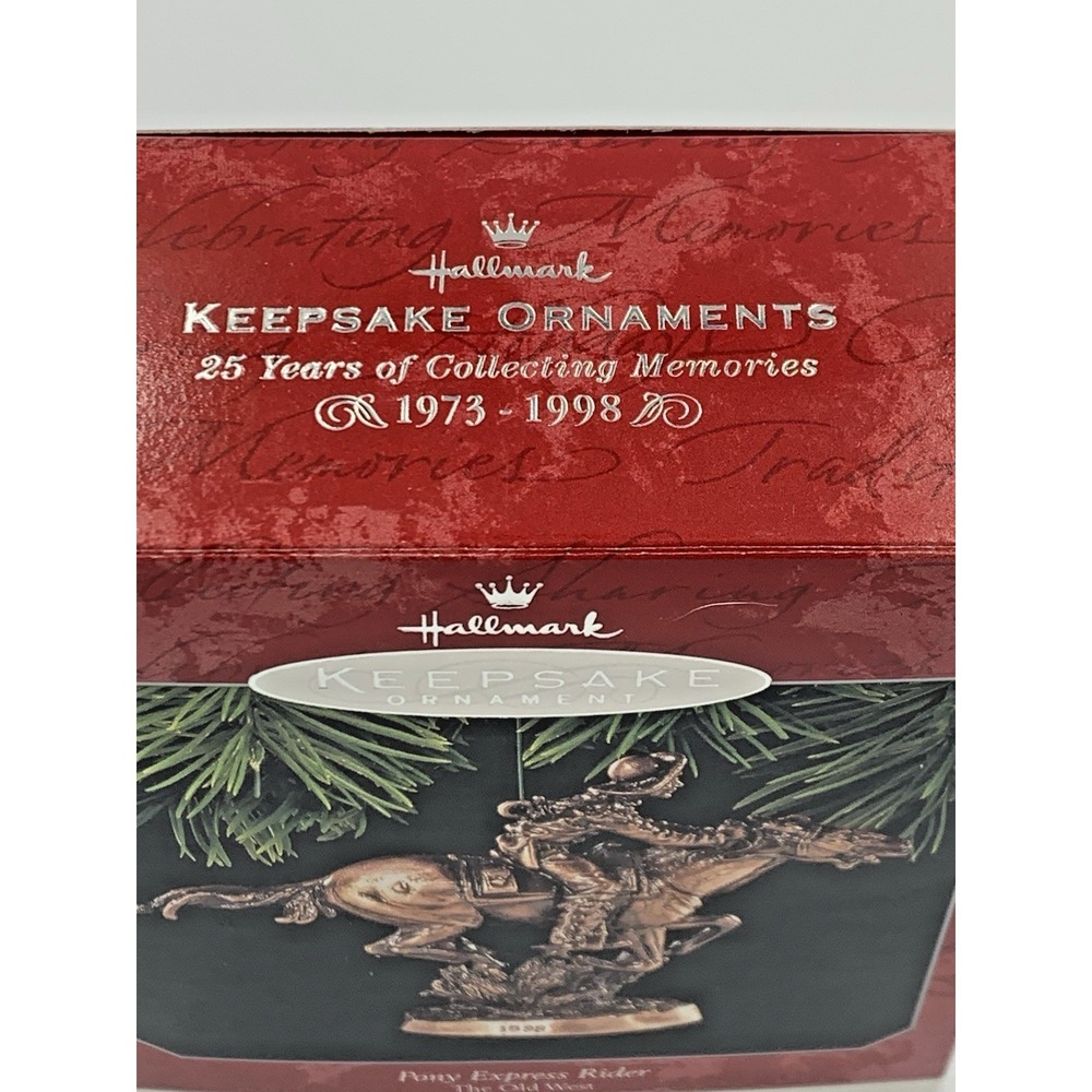 1998 Pony Express Rider #1 in Series The‎ Old West Hallmark Keepsake Ornament - Picture 11 of 13